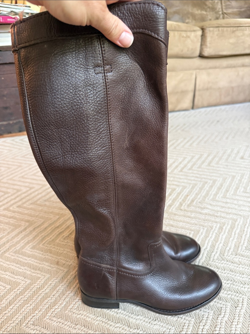 Frye Cara Tall leather roper pull on boots size 7B leather boots